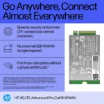 HP 4G LTE Modem m.2 WWAN Cat 16 Mobile Broadband Cellular (compatible with WWAN-ready ProBook EliteBook 4 6 – G1i G1a – 13 14 16)