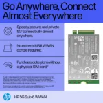 HP 5G Modem m.2 WWAN 4G/5G Sub-6 GHz FM350-GL Mobile Broadband Cellular (compatible with WWAN-ready EliteBook 8 X – G1i G1a – 13 14 16, Flip, ZBook 8 X Fury – G1i G1a – 14 16 18)