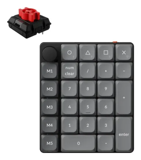 KEYCHRON K0 Max – Milk POM Red – Wireless Numpad Keyboard