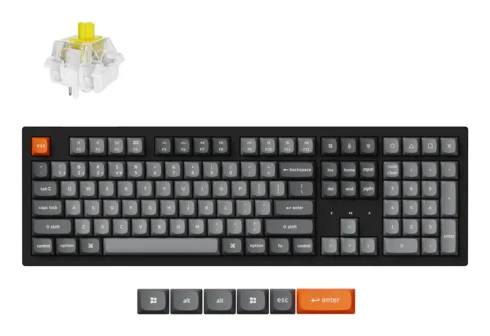 Keychron K10 Max RGB – US Layout – Hot-Swappable Super Banana Wireless Keyboard