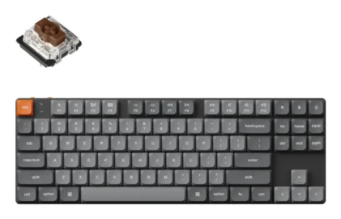 Keychron K1 Max RGB – US Layout – Hot-Swappable Low Profile Gateron Brown Wireless Keyboard