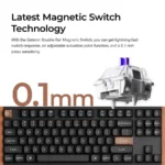 KEYCHRON K8 HE SE – US Layout – Gateron Magnetic Nebula – Carbon Black Wireless Keyboard