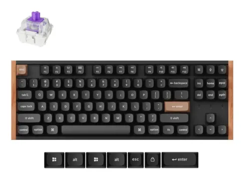 KEYCHRON K8 HE SE – US Layout – Gateron Magnetic Nebula – Carbon Black Wireless Keyboard