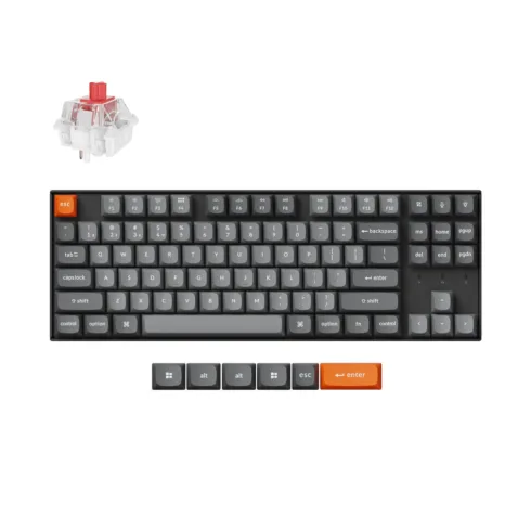 Keychron K8 Max RGB – US Layout – Hot-Swappable Super Red Wireless Keyboard