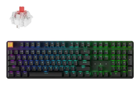 Keychron J5 – US Layout – Super Red Linear – Black Wireless Keyboard
