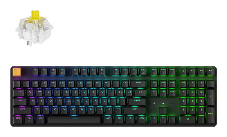td-kj5-h4 Keychron J5 – US Layout – Super Banana Tactile – Black Wireless Keyboard
