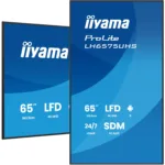 IIYAMA LH6575UHS-B2AG 65″ 4K UHD Professional Digital Signage 24/7 display featuring Android OS, FailOver and Intel® SDM slot