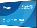 IIYAMA LH6575UHS-B2AG 65″ 4K UHD Professional Digital Signage 24/7 display featuring Android OS, FailOver and Intel® SDM slot