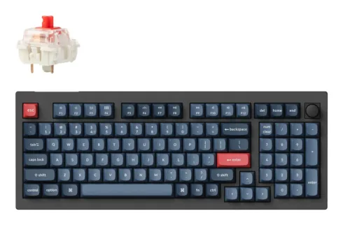 KEYCHRON V5 Max RGB – US Layout – Hot-Swappable Gateron Jupiter Red Wireless Keyboard